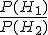 \frac{P(H_1)}{P(H_2)}